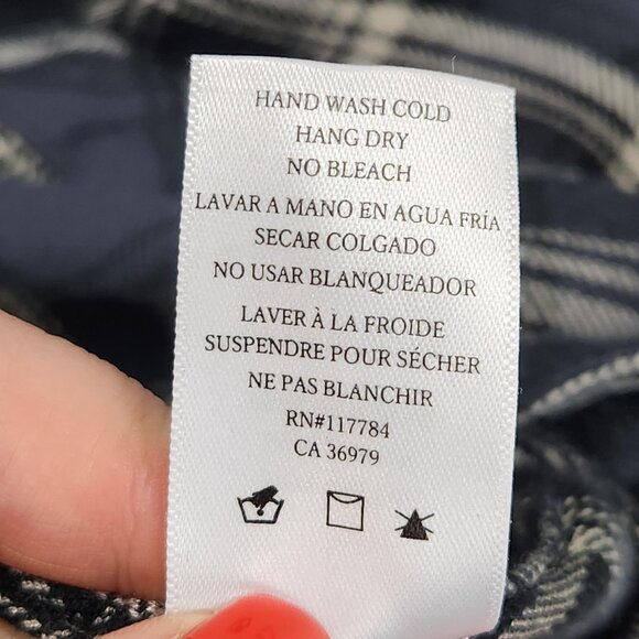 Rails Shirt Womens Medium Blue Hunter Plaid Button Front Long Sleeve Soft Rayon - Picture 9 of 12